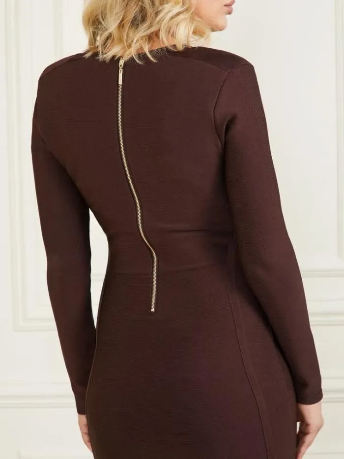 Women Dresses Marciano Kagan Bandage Dress Dark Bourbon
