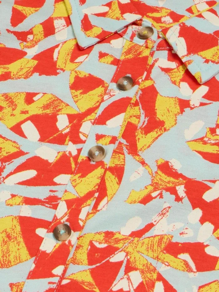 Women DRESSES White Stuff Everly Printed Jersey Shirt Dress Orange Print