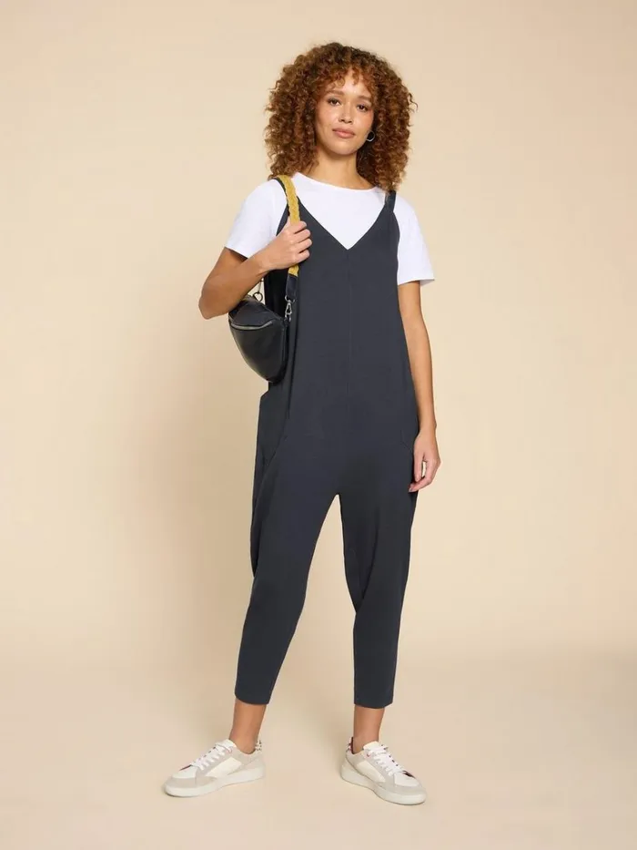 Women DRESSES White Stuff Selina Jersey Jumpsuit Charcoal Grey