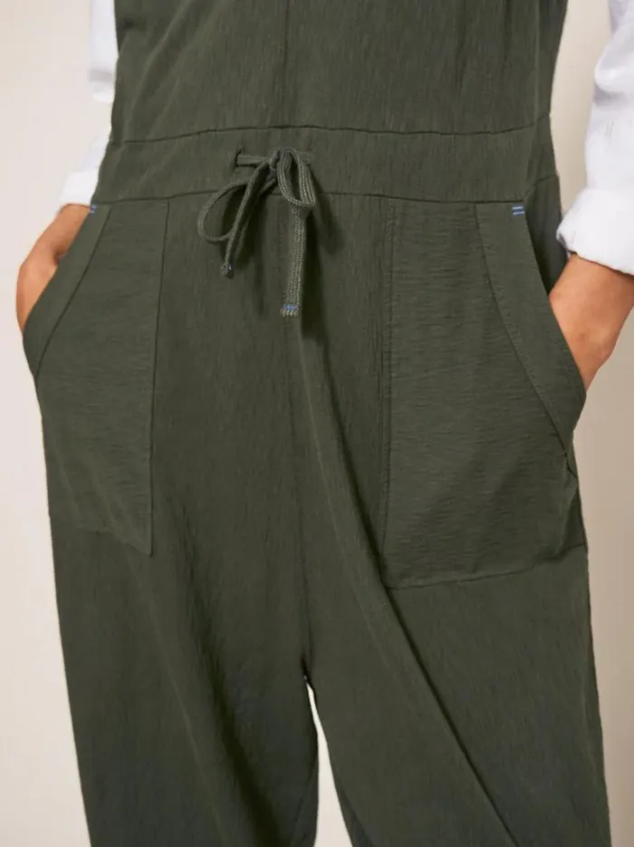 Women DUNGAREES and JUMPSUITS White Stuff Lainey Jersey Jumpsuit Khaki Green