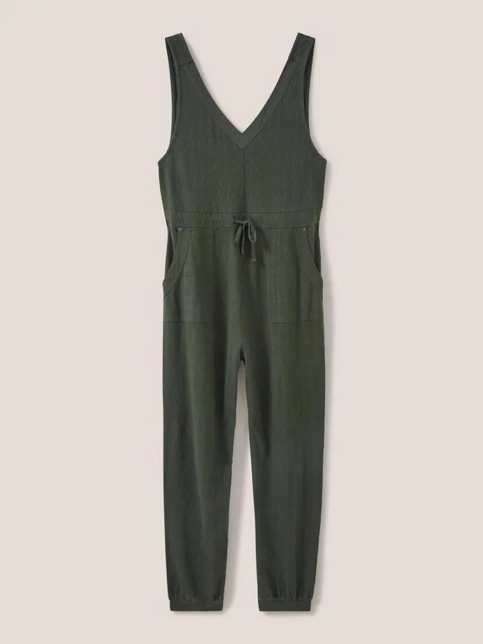 Women DUNGAREES and JUMPSUITS White Stuff Lainey Jersey Jumpsuit Khaki Green