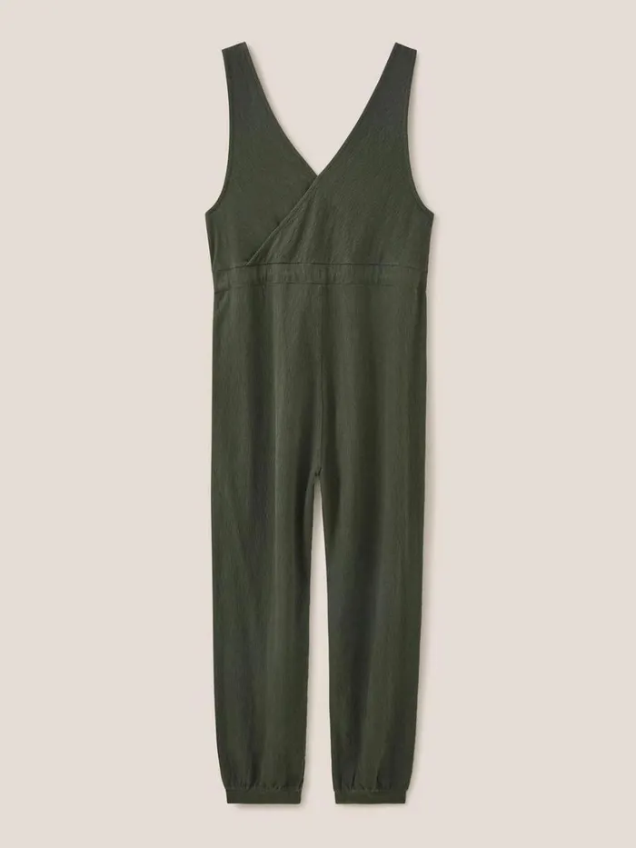 Women DUNGAREES and JUMPSUITS White Stuff Lainey Jersey Jumpsuit Khaki Green