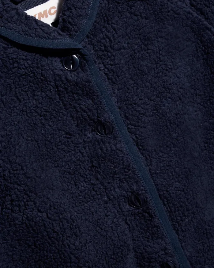 Women Earth Beach Fleece Jacket Navy YMC Earth