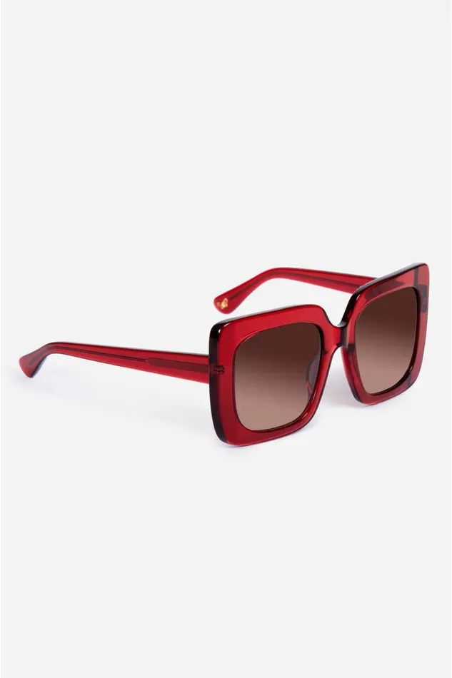 Women Eye Wear Johnny Was Sutton Sunglasses Solid Red Women Eye Wear Johnny Was Sutton Sunglasses Solid Red