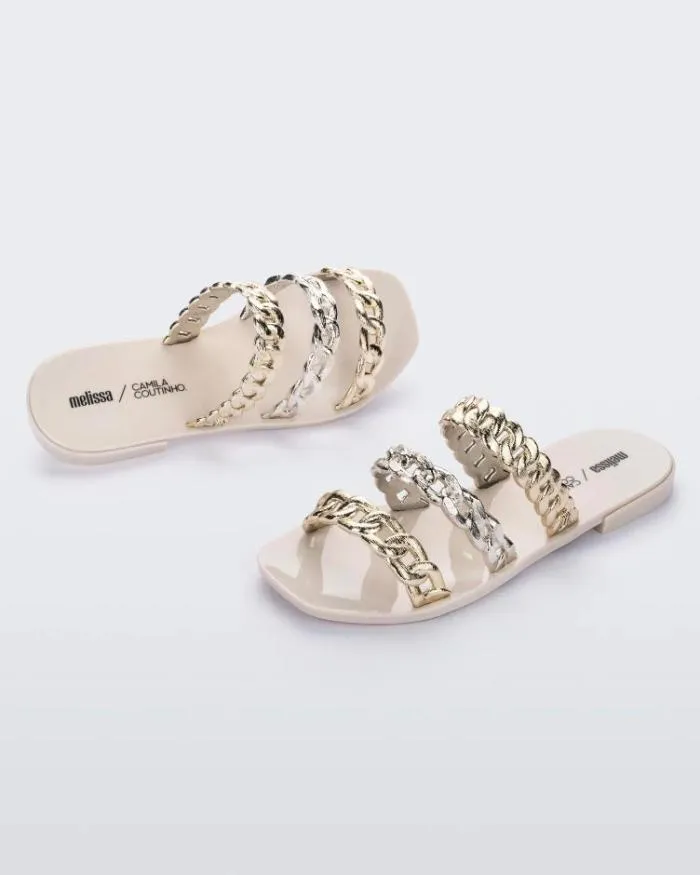 Women Feel Beige Melissa Slides