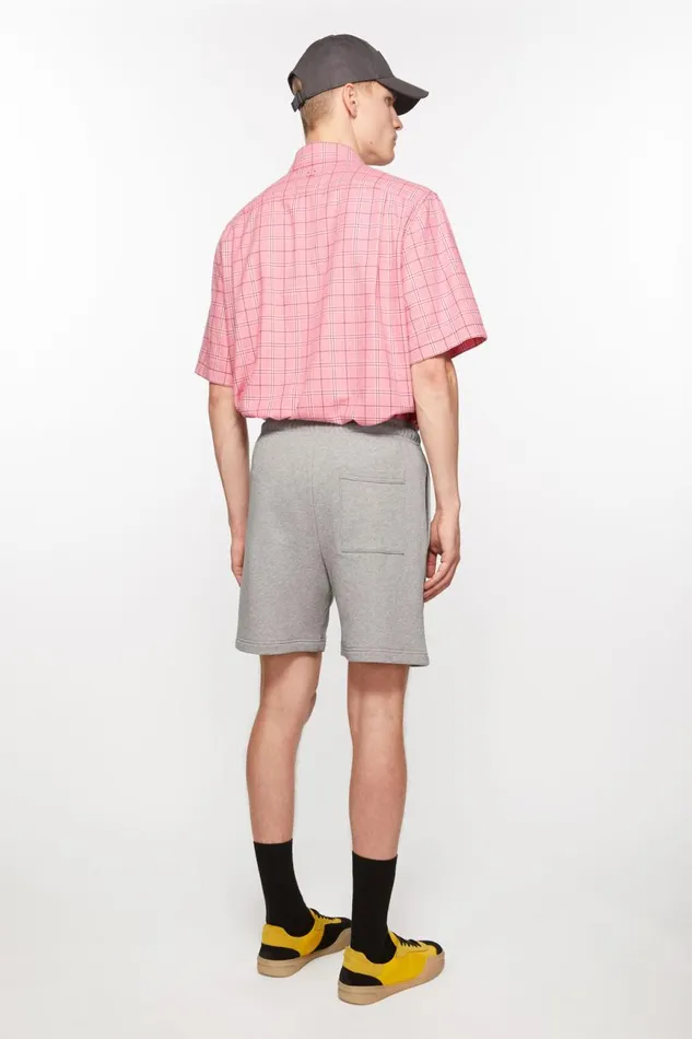Women Fleece Shorts Light Grey Melange Acne Studios Shorts