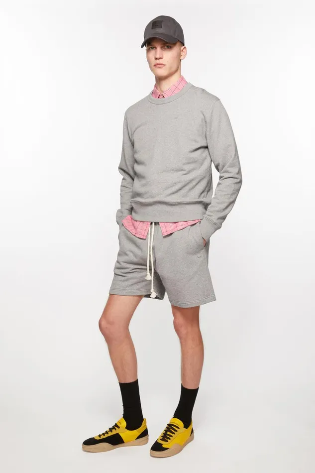 Women Fleece Shorts Light Grey Melange Acne Studios Shorts