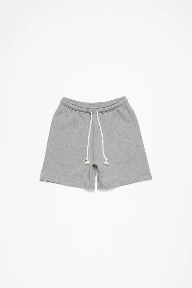 Women Fleece Shorts Light Grey Melange Acne Studios Shorts