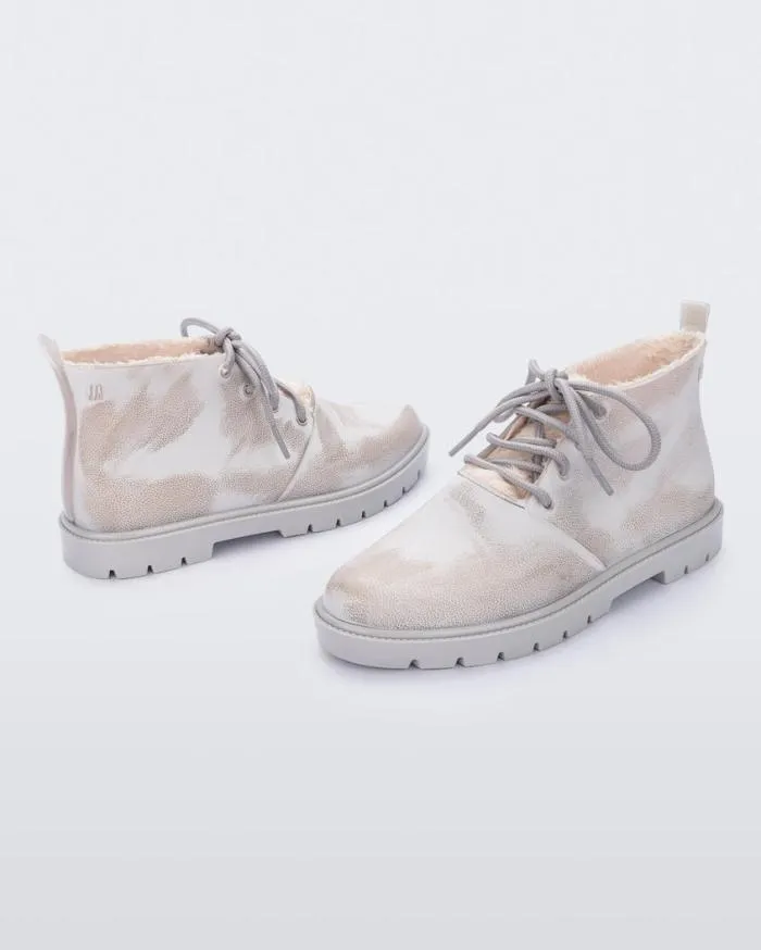 Women Fluffy Boot Grey White Melissa Boots