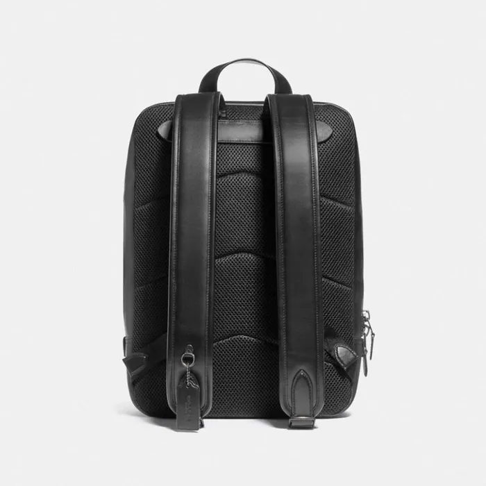 Women Gotham Backpack In Signature Canvas Black Coppercharcoalblack Coach Backpacks