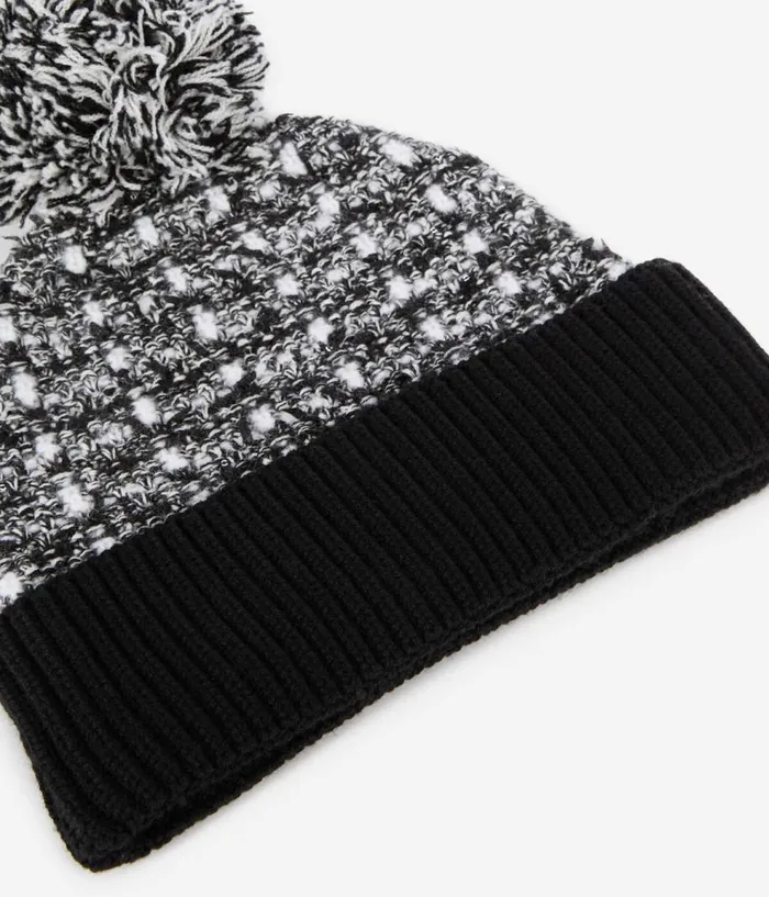 Women Hats and Scarves THE KOOPLES Black And White Tweed Sequined Beanie