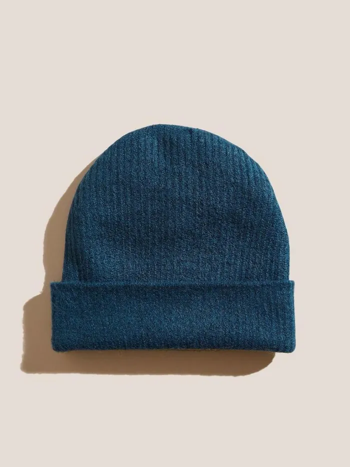 Women HATS White Stuff Reversible Colourblock Beanie Teal Multi