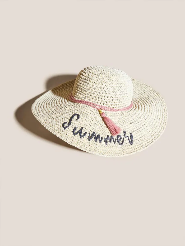 Women HATS White Stuff Summer Sun Hat Natural Multi