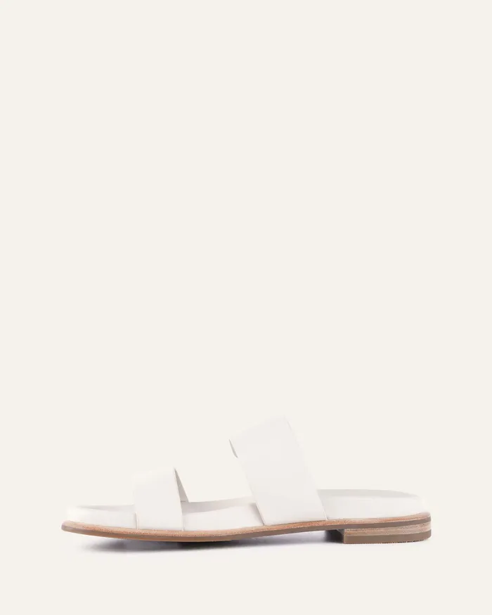 Women Hayes flat sandals off white leather FLAT SANDALS jomercer Women Hayes flat sandals off white leather FLAT SANDALS jomercer