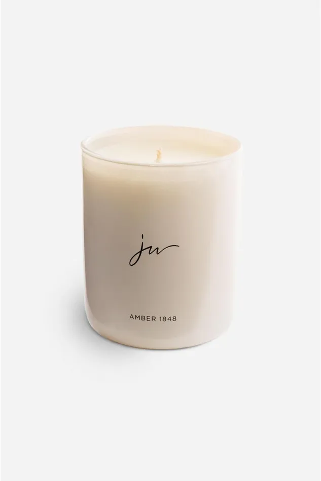 Women Home Fragrance Johnny Was AMBER 1848 CANDLE White