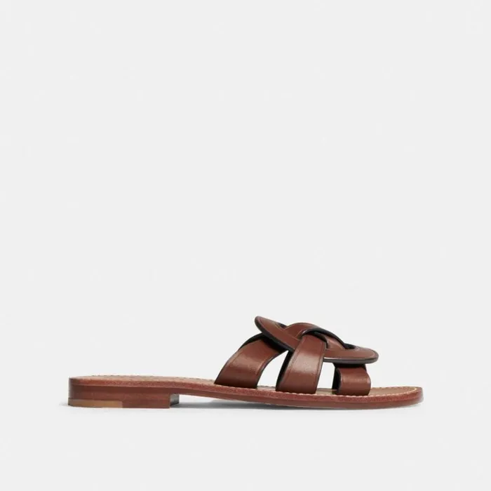 Women Issa Sandal Walnut Brown Coach Sandals