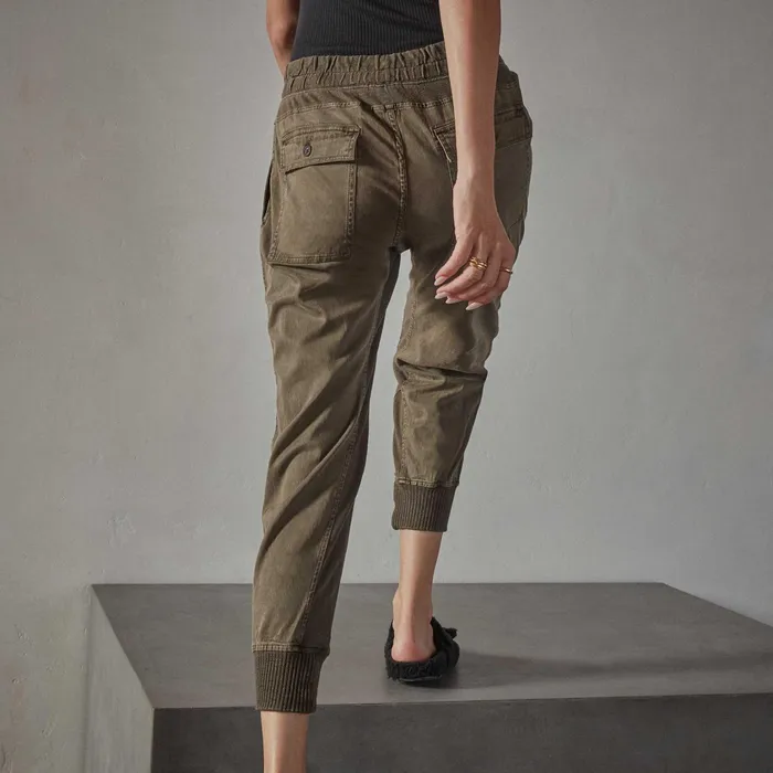WOMEN James Perse CLASSICS Mixed Media Pant Army Green Pigment