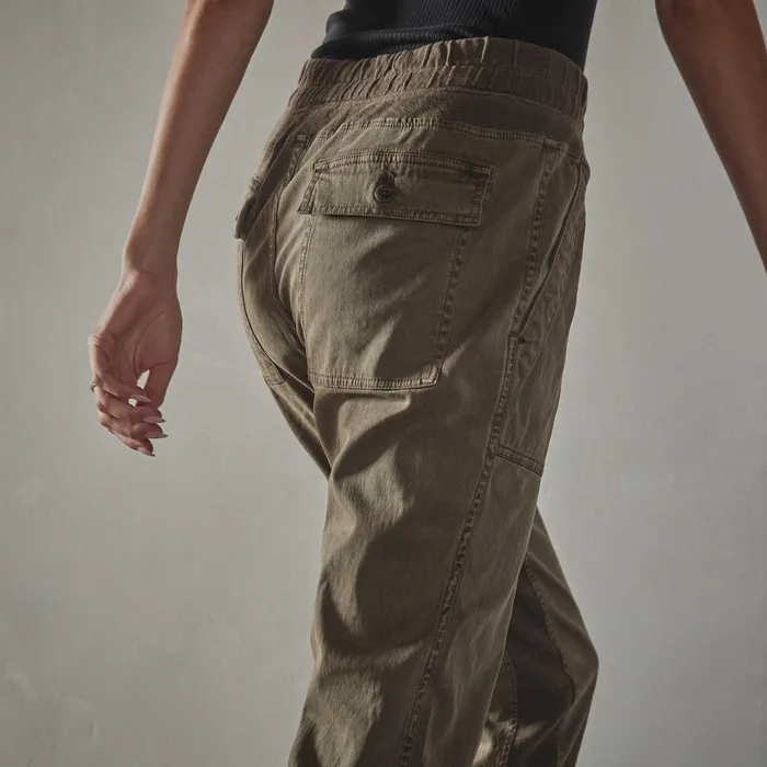 WOMEN James Perse CLASSICS Mixed Media Pant Army Green Pigment
