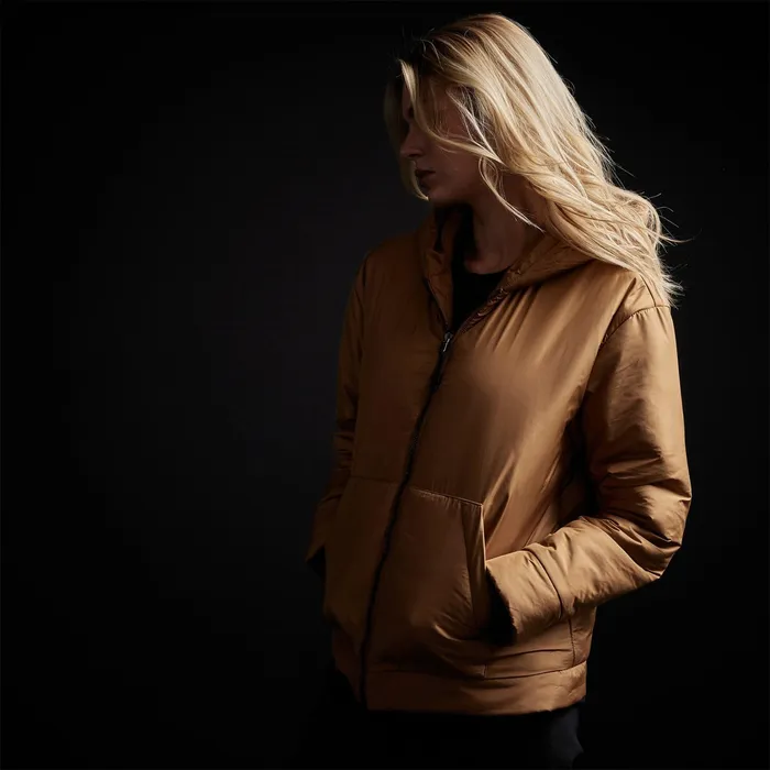 WOMEN James Perse JACKETSOUTERWEAR YOSEMITE Hooded Puffer Copper