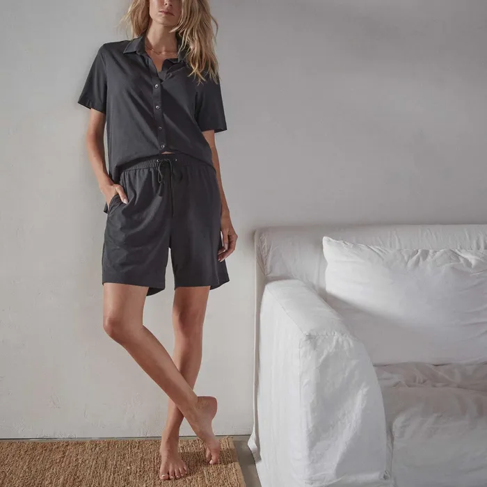 WOMEN James Perse LOUNGE Clean Finish Jersey Walking Short Magma
