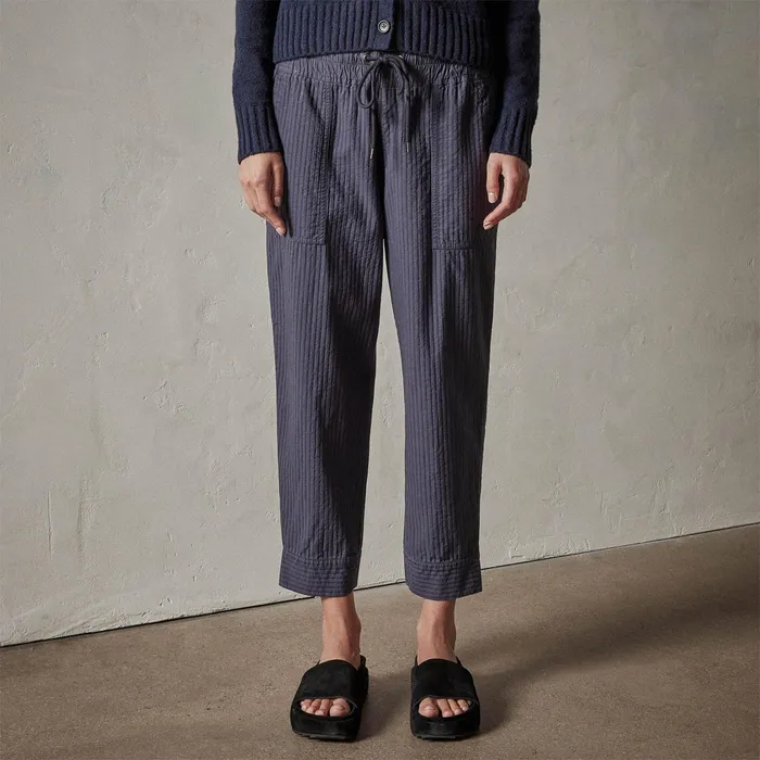 WOMEN James Perse PANTSDENIM Seersucker Pant Blue Oil