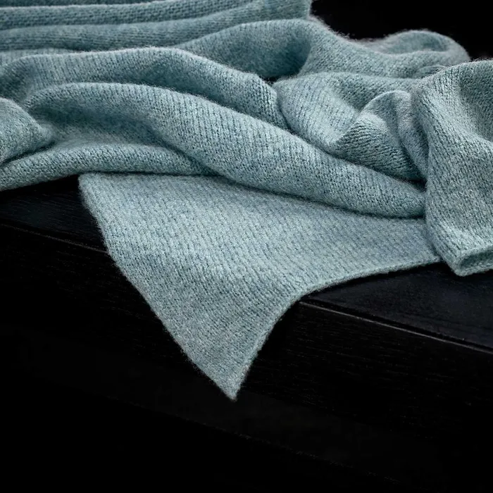 WOMEN James Perse SCARVES Lightweight Textured Cashmere Scarf Aqua
