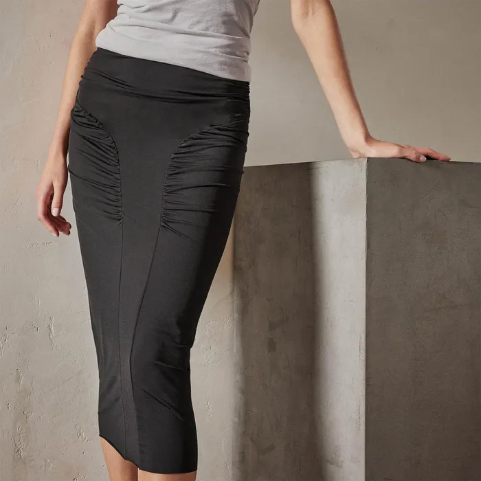 WOMEN James Perse SKIRTS Ruched Pencil Skirt Black