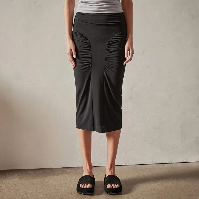 WOMEN James Perse SKIRTS Ruched Pencil Skirt Black