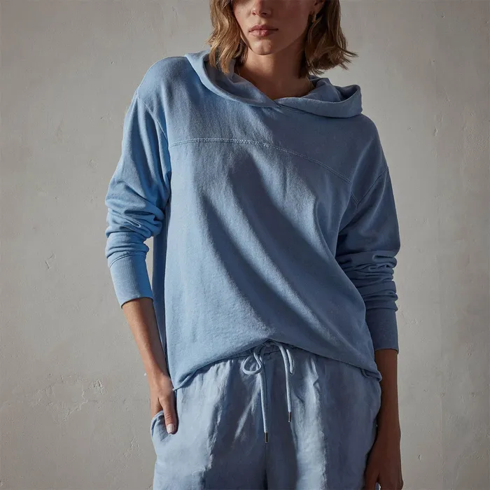 WOMEN James Perse SWEAT TOPSBOTTOMS Hooded Sweat Top Delta Pigment
