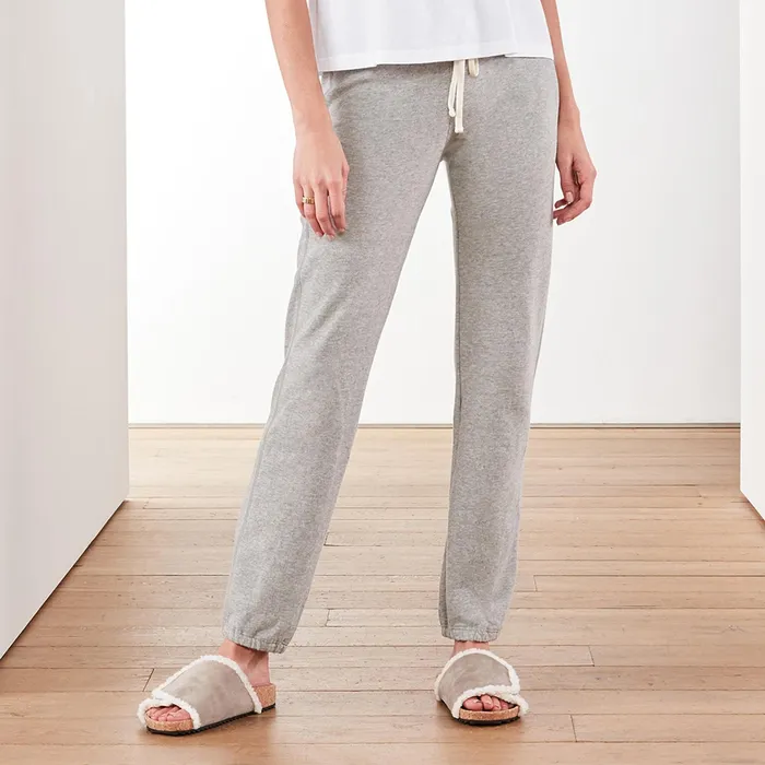 WOMEN James Perse SWEAT TOPSBOTTOMS Vintage Fleece Sweatpant Heather Grey