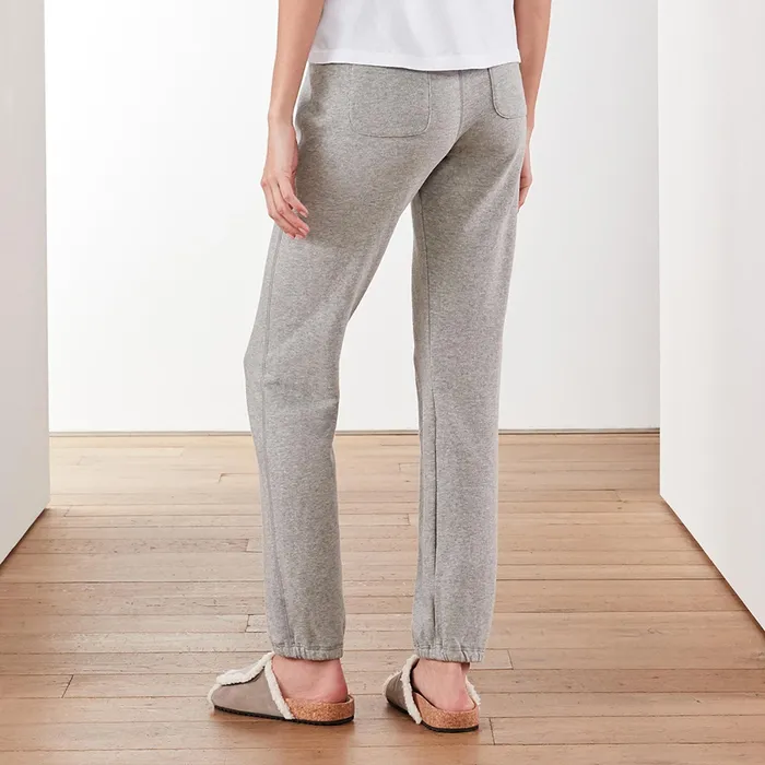 WOMEN James Perse SWEAT TOPSBOTTOMS Vintage Fleece Sweatpant Heather Grey