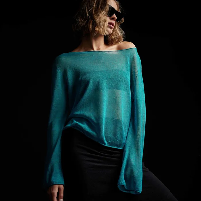 WOMEN James Perse SWEATERS Soleil Linen Shell Top Jade