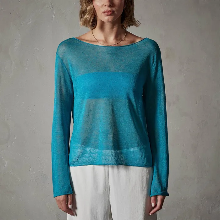 WOMEN James Perse SWEATERS Soleil Linen Shell Top Jade