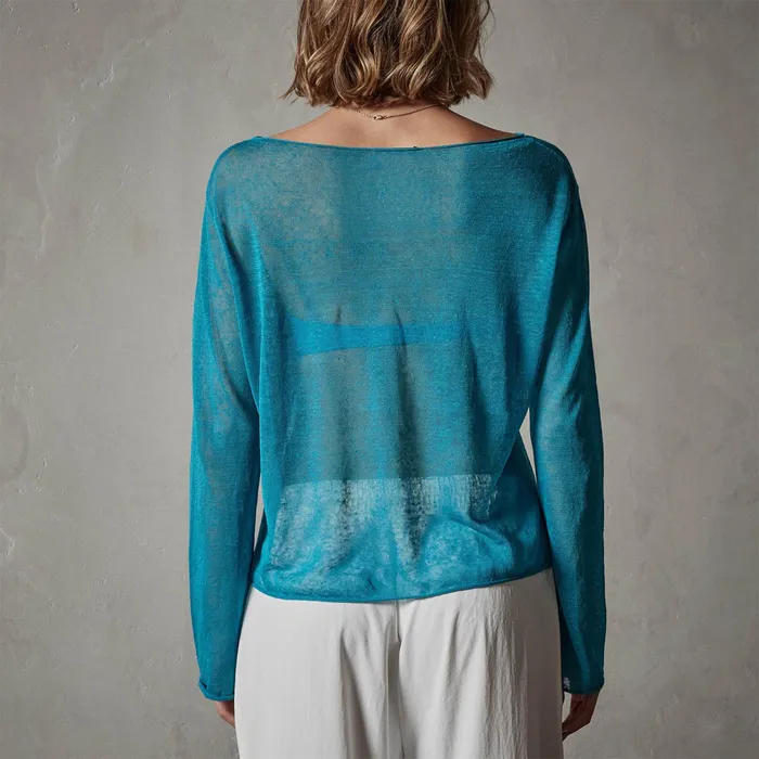 WOMEN James Perse SWEATERS Soleil Linen Shell Top Jade