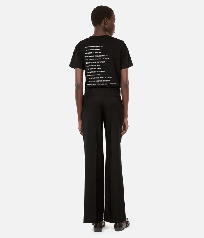 Women Jeans and Pants THE KOOPLES Black Wool Suit Trousers Straight Cut Women Jeans and Pants THE KOOPLES Black Wool Suit Trousers Straight Cut