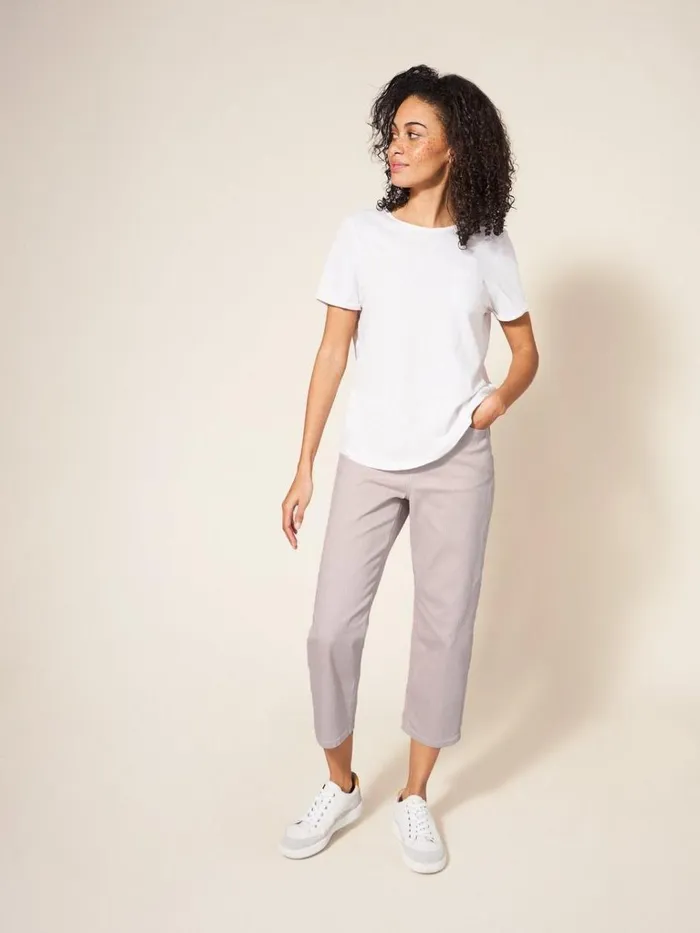 Women JEANS White Stuff Blake Straight Crop Jean Pink Multi