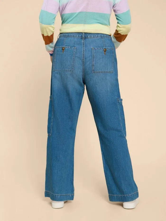 Women JEANS White Stuff Demi Cargo Jean Light Denim Women JEANS White Stuff Demi Cargo Jean Light Denim