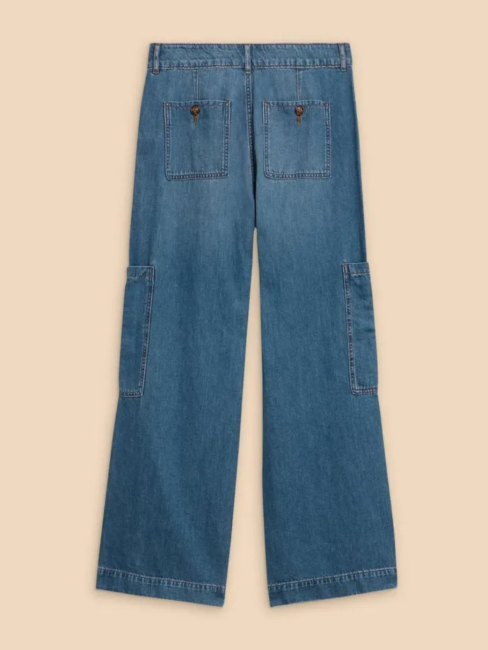 Women JEANS White Stuff Demi Cargo Jean Light Denim Women JEANS White Stuff Demi Cargo Jean Light Denim