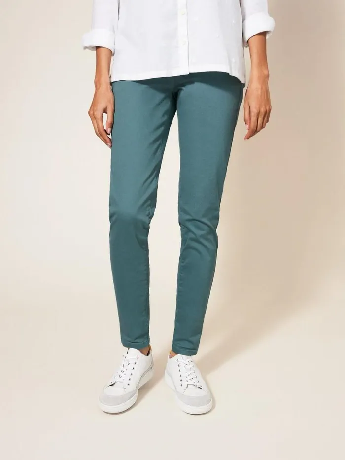 Women JEANS White Stuff Janey Skinny Leg Jegging Mid Teal