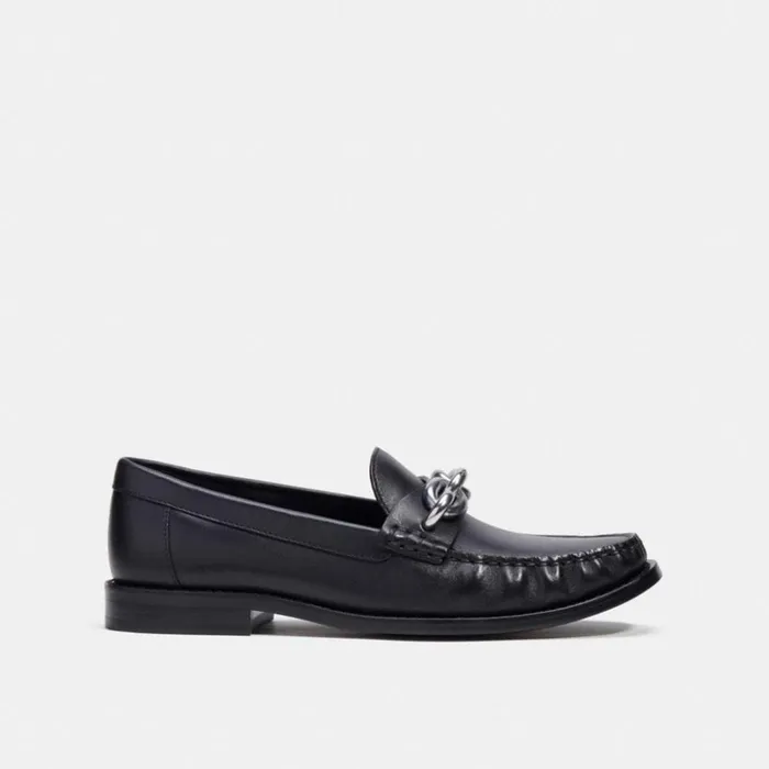 Women Jess Loafer Blacksilver Coach Flats and Loafers