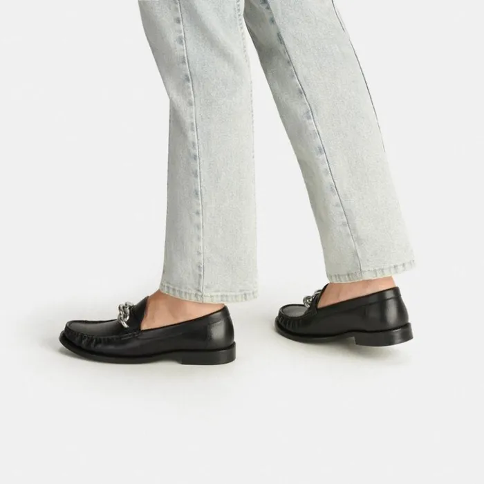 Women Jess Loafer Blacksilver Coach Flats and Loafers