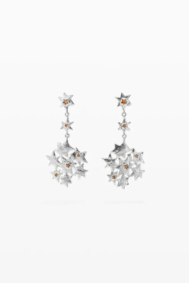 Women Jewellery Desigual Long Star Formation Earrings Zalio