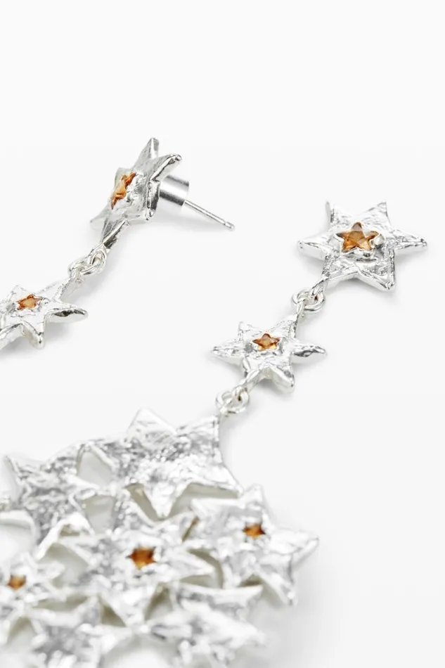 Women Jewellery Desigual Long Star Formation Earrings Zalio