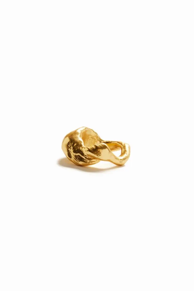 Women Jewellery Desigual Zalio Gold Plated Organic Shape Ring