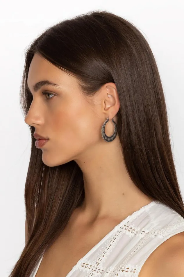 Women Jewelry Johnny Was BYZANTINE HOOP EARRINGS Silver Women Jewelry Johnny Was BYZANTINE HOOP EARRINGS Silver