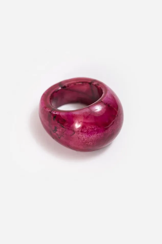 Women Jewelry Johnny Was GEMSTONE DOME RING Hot Pink