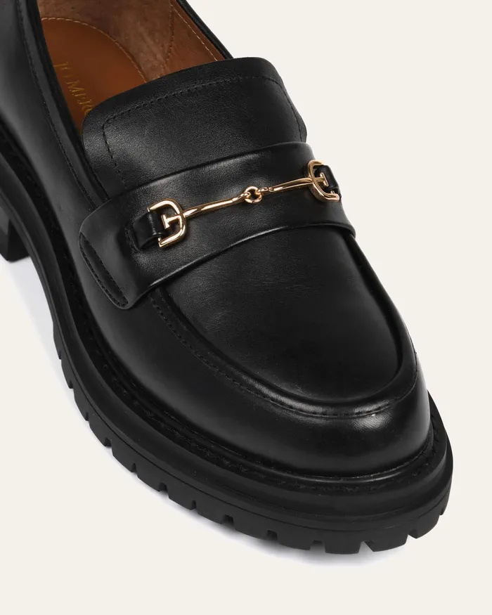 Women jomercer Brixton loafers black leather LACE UP and LOAFERS