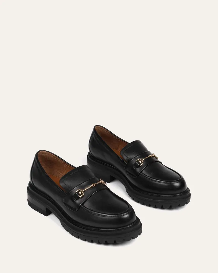 Women jomercer Brixton loafers black leather LACE UP and LOAFERS