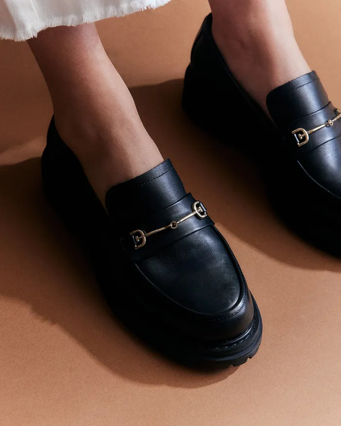 Women jomercer Brixton loafers black leather LACE UP and LOAFERS
