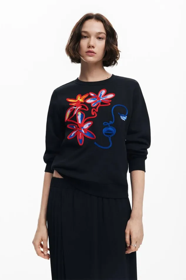 Women Jumpers Desigual Arty Print Sweatshirt